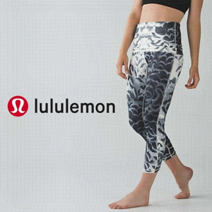 LULULEMON Wunder Under Pant*SE Dance Pretty Plume Angel Wing Black RARE